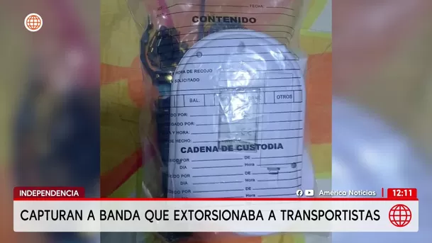 Independencia: Capturan a extorsionadores de transportistas/ América Noticias