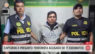 Capturan en Huánuco a presunto terrorista acusado de homicidios