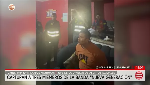 Capturan a integrantes de banda La Nueva Generación en San Juan de Lurigancho. Foto: América Noticias