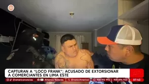 Cae “Loco Frank”, cabecilla de extorsiones en zona de Huaycán. Foto y video: América TV