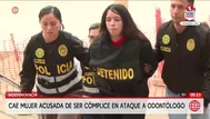 Capturan a mujer cómplice de ataque a odontólogo en Independencia