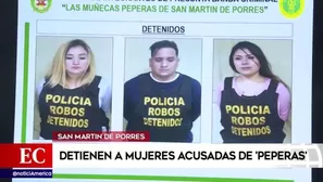 La Policía Nacional las capturó en el popular distrito de Lima Norte 