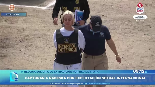 Capturan a Nadeska Widausky por explotación sexual internacional. Foto: Domingo al día Capturan a Nadeska Widausky por explotación sexual internacional. Foto: Domingo al día