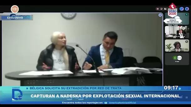 Capturan a Nadeska Widausky por explotación sexual internacional. Foto: Domingo al día Capturan a Nadeska Widausky por explotación sexual internacional. Foto: Domingo al día