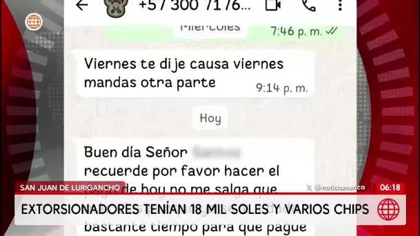 Detienen pareja de extorsionadores con 18 mil soles en SJL/ América Noticias Detienen pareja de extorsionadores con 18 mil soles en SJL/ América Noticias