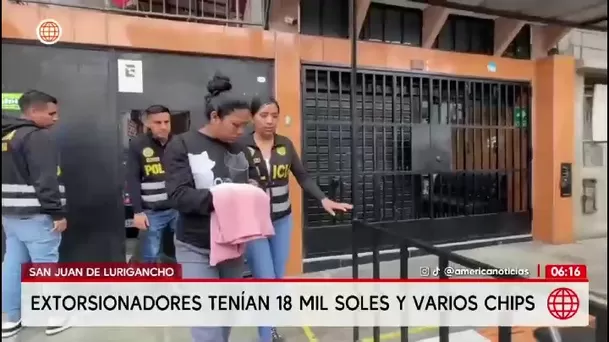 Policía captura a dos extorsionadores con dinero y chips en San Juan de Lurigancho/ América Noticias Policía captura a dos extorsionadores con dinero y chips en San Juan de Lurigancho/ América Noticias