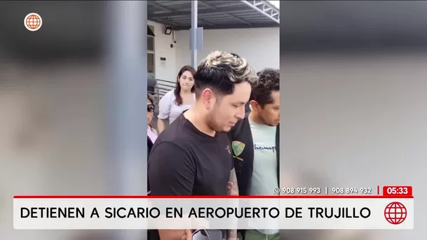Capturan a peligroso sicario en el aeropuerto de Trujillo. Foto: América Noticias