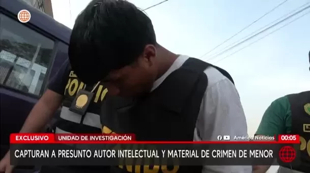 Capturan a presunto autor intelectual y material de crimen de menor. Foto: Unidad de investigación