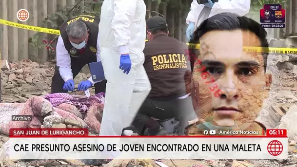 Capturan en San Juan de Lurigancho a presunto asesino de joven hallado en una maleta. Foto: América Noticias