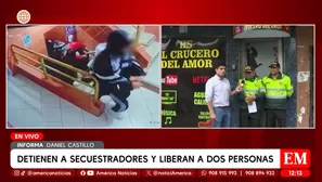 Detienen a secuestradores y liberan a dos personas en El Agustino. Foto y video: América Noticias