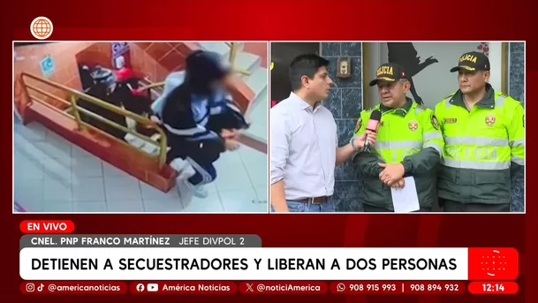 Detienen a secuestradores y liberan a dos personas en El Agustino. Foto: América Noticias