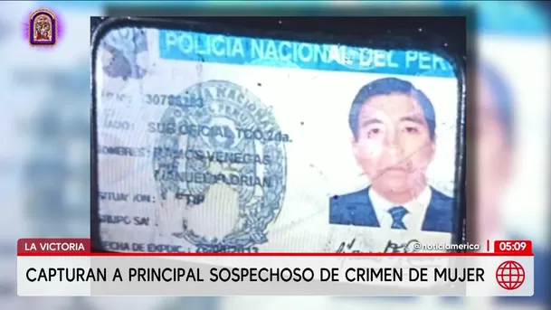 Capturan a sospechoso de asesinar a mujer en La Victoria. Foto: América Noticias Capturan a sospechoso de asesinar a mujer en La Victoria. Foto: América Noticias