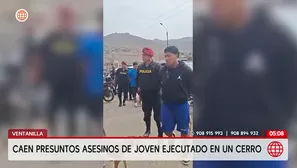 Capturan a tres jóvenes sospechosos de ejecutar a un hombre en un cerro de Ventanilla. Foto y video: América Noticias