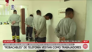 Capturan a sujetos que robaban cables en La Victoria. Foto y video: América Noticias