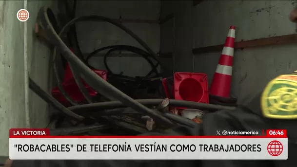 Capturan a sujetos que robaban cables en La Victoria. Foto: América Noticias