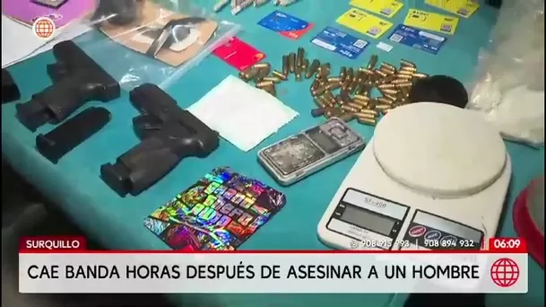 Detienen banda en Surquillo tras crimen en Chorrillos/ América Noticias