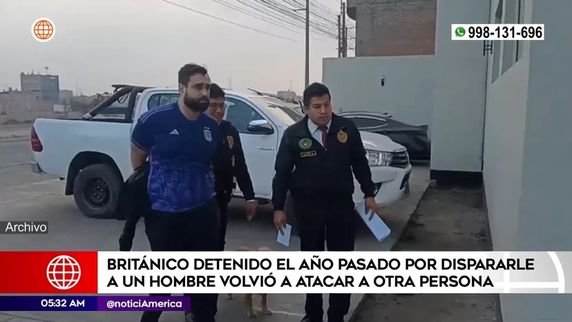 Carabayllo: Británico detenido el año pasado por disparar a hombre volvió a atacar a otra persona