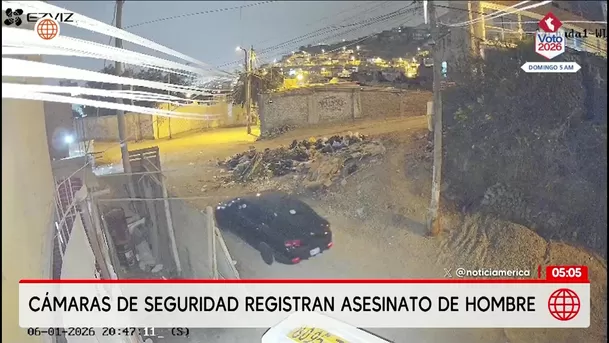 Cámaras de seguridad registraron el asesinato de un hombre a manos de sus acompañantes en Carabayllo. Foto: América Noticias