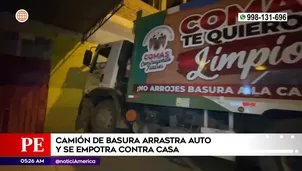 Camión de basura perdió el control en Carabayllo. Foto y video: América Noticias