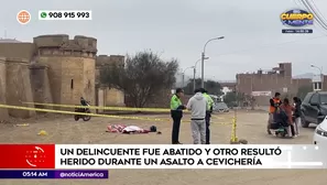 Delincuente abatido en Carabayllo. Foto y video: América Noticias