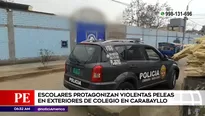 Escolares pelean frente a colegio en Carabayllo. América Noticias