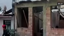 El taller quedó totalmente destruido. Foto: captura de video América TV