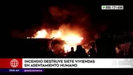 Carabayllo: Incendio destruyó 7 viviendas en asentamiento humano