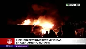 Incendio en Carabayllo. América Noticias