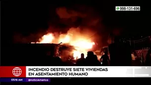 Incendio en Carabayllo. América Noticias