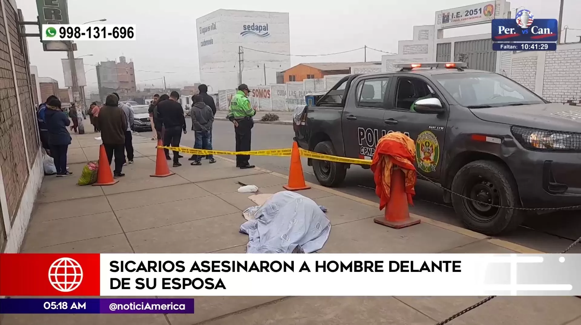 Sicarios asesinaron a hombre delante de su esposa en Carabayllo. Foto: América Noticias