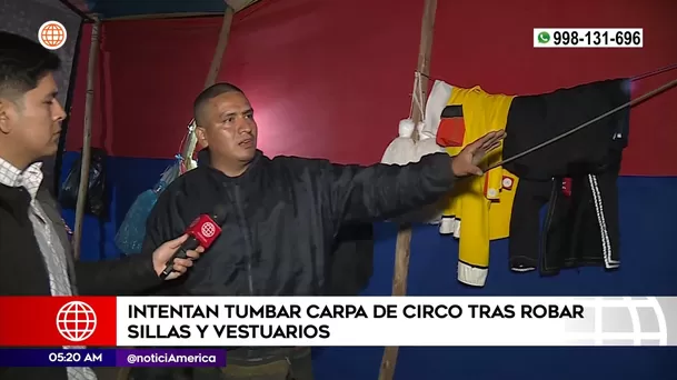 Asalto en circo en Carabayllo. Foto: América Noticias