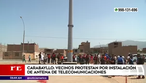 Vecinos en contra de instalación de antena. Foto: América Noticias