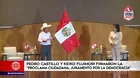 Pedro Castillo y Keiko Fujimori firmaron Proclama Ciudadana, juramento por la democracia