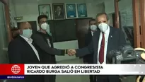 Joven que agredió a congresista quedó en libertad. América Noticias