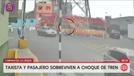 Carmen de La Legua: Dos hombres sobreviven a choque con tren