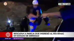 Rescate en el río Rímac. Foto y video: América Noticias