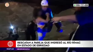 Rescate en el río Rímac. Foto y video: América Noticias