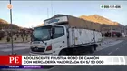 Carretera Central: Adolescente frustró robo de camión con mercadería valorizada en 50 mil soles