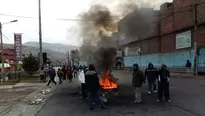 El tránsito estuvo restringido debido a la protesta. Foto: Referencial/archivo El Comercio