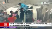 Accidente de tránsito en la Carretera Central. Foto y video: América Noticias