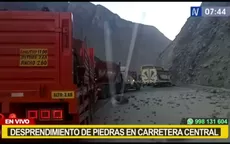 Sismo en Lima: Desprendimiento de rocas en algunos tramos Carretera Central - Noticias de edicion-central