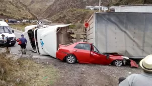 Accidente en Carretera Central deja dos muertos. Video: Canal N / Foto: Andina