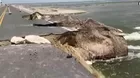 Carretera que une Bayóvar y Chiclayo afectada por incremento del lago La Niña