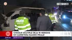 Carretera Ramiro Prialé: Accidente múltiple deja 15 heridos