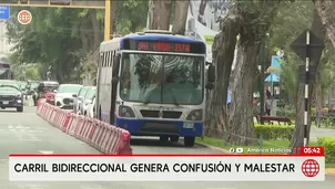 Carril bidireccional en la avenida Arequipa genera confusión y malestar. Foto y video: América Noticias