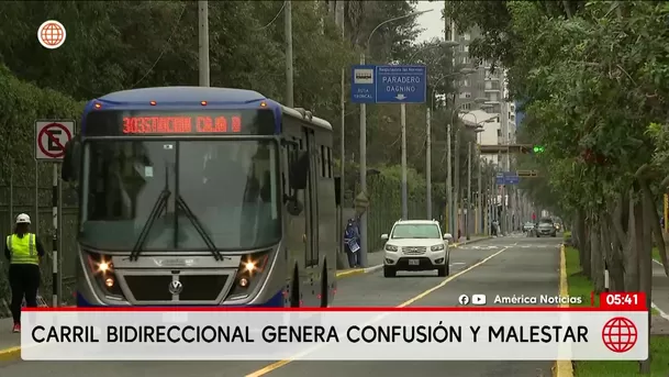 Carril bidireccional en la avenida Arequipa genera confusión y malestar. Foto: América Noticias