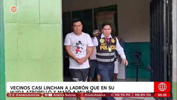 Vecinos casi linchan a ladrón que atropelló y mató a mujer en Iquitos. Foto: América Noticias Vecinos casi linchan a ladrón que atropelló y mató a mujer en Iquitos. Foto: América Noticias