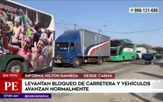 Casma: Levantan bloqueo de carretera y vehículos avanzan normalmente - Noticias de bus-transporte-publico