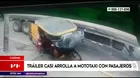 Casma: Tráiler casi arrolla a mototaxi con pasajeros