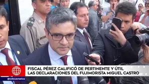 Miguel Castro pidió al fiscal que se acerque a su despacho para tomar su testimonio. Foto: captura de TV